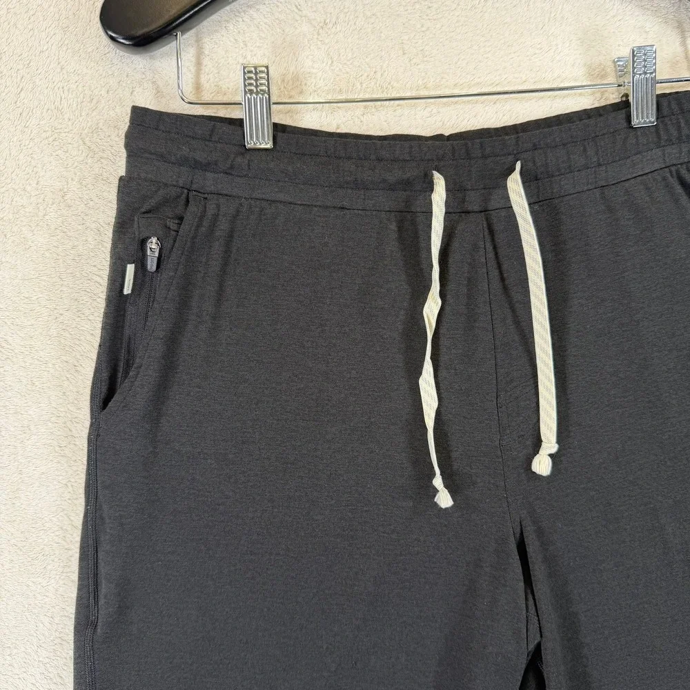 Vuori Mens Ponto Short Black Heather Athletic Lounge GYM Shorts Size L V344